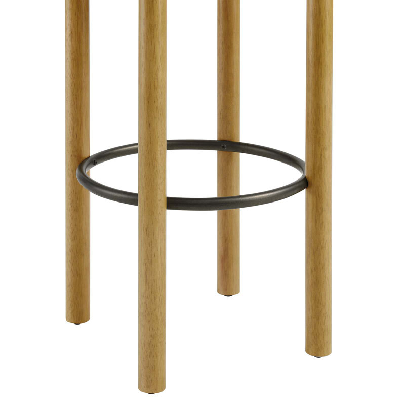 Modway Fable 30" Bar Stool, Ivory, Oak