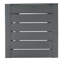 Table en forme de C CAPE CORAL ALU GRIS