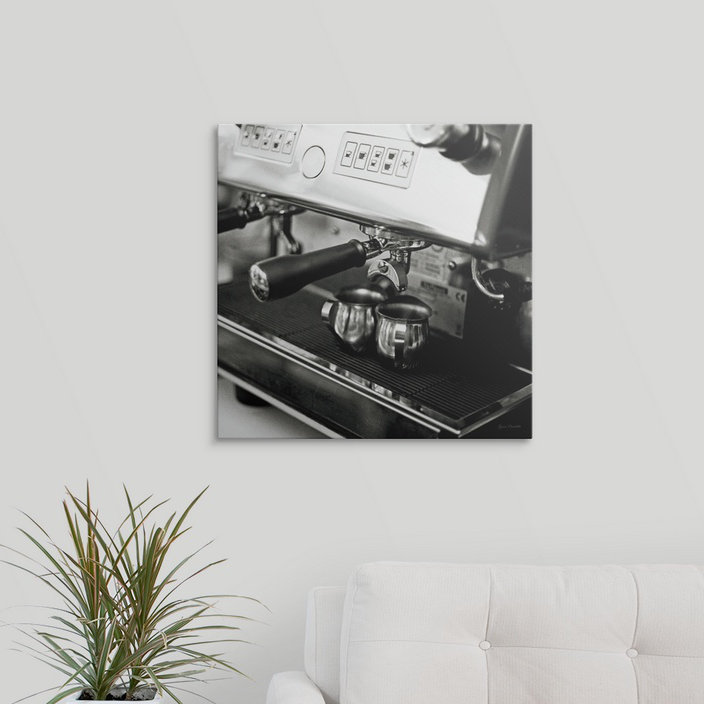 « i » par laura marshall, reproduction de photo Coffeehouse, H 35 po x l 35 po x P 1,5 po, Toile