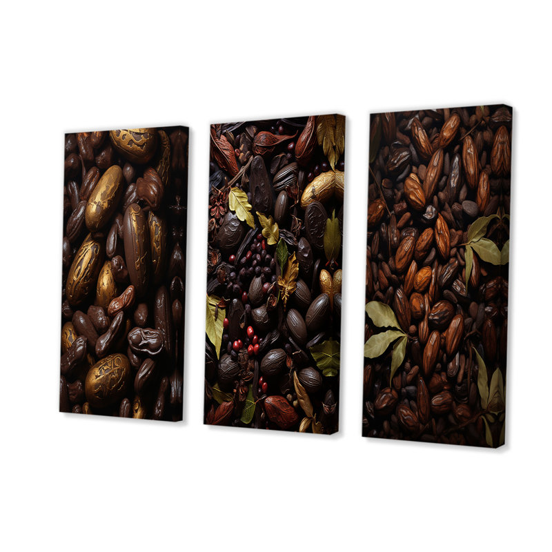 Cacao Baroque Bean, Toile tendue, H 40 po x l 60 po