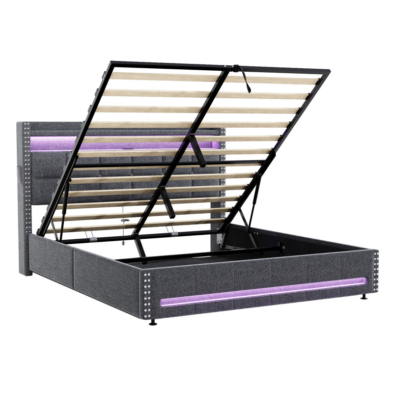 Metal Ottoman Storage Bed
