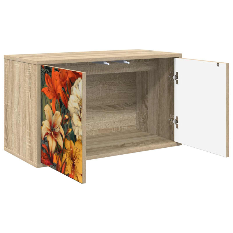 Unfinished with Fireplace Included, Sonoma Oak