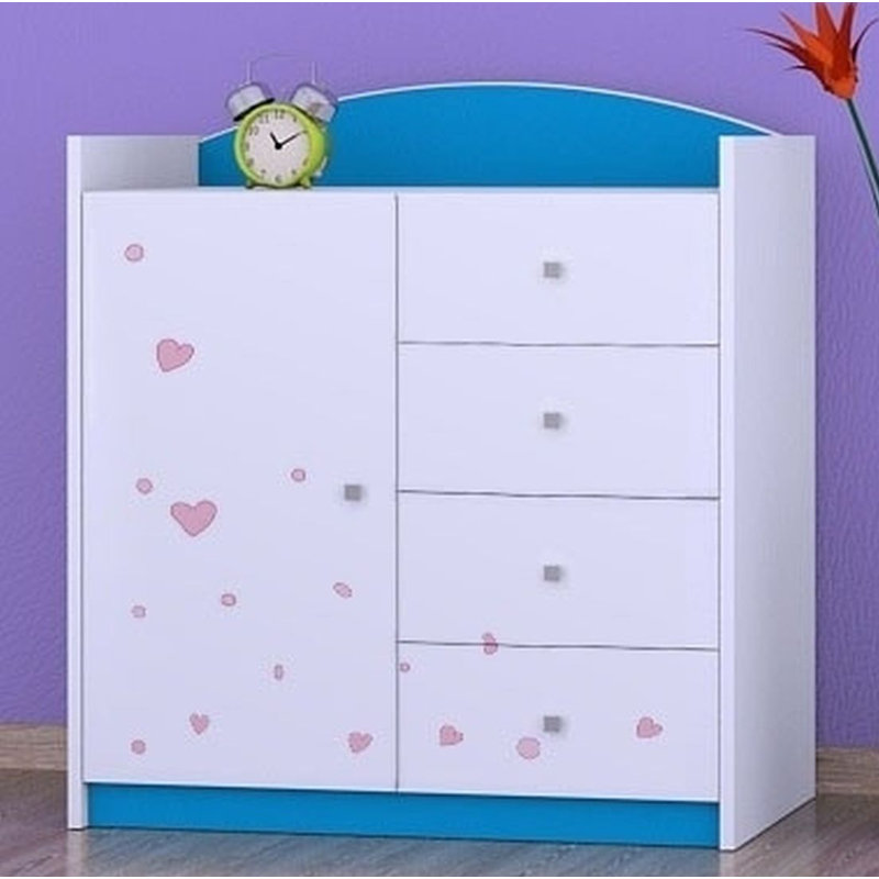 Nicollet Kids 4 - Drawer Combo Dresser, Blue