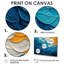 «Botanical Leaves Harmony Into The Ocean II» - feuilles, art mural-492026041-492026037-492026036