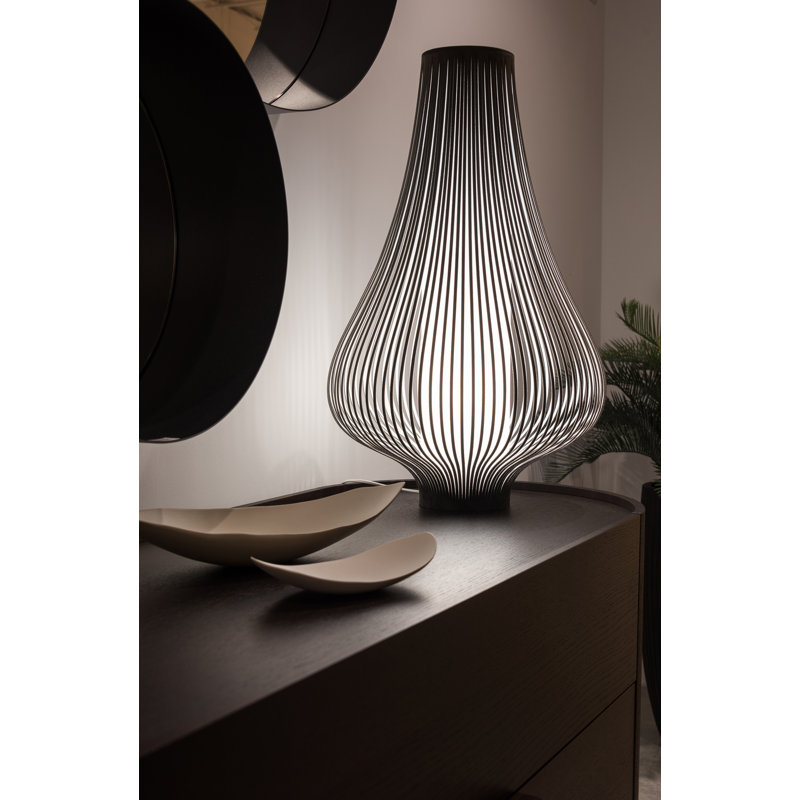 Blossom Table Lamp, Dark Gray, 28" H x 20" W x 20" D