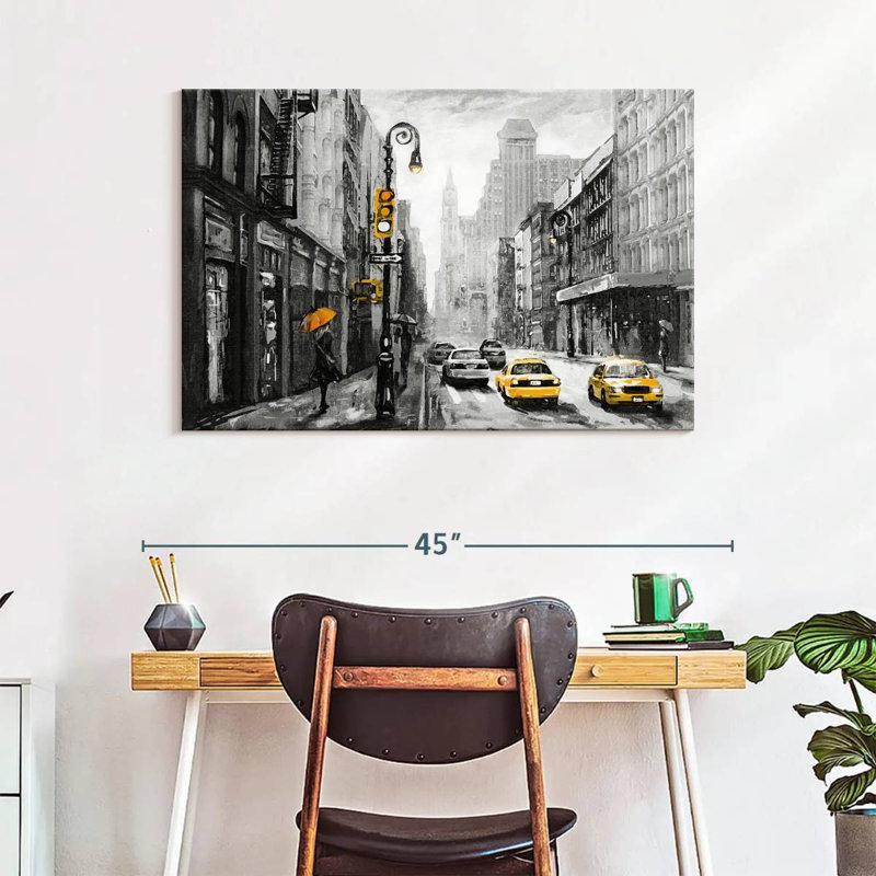 Sireci NYC Yellow Pop, 26" H x 39" W
