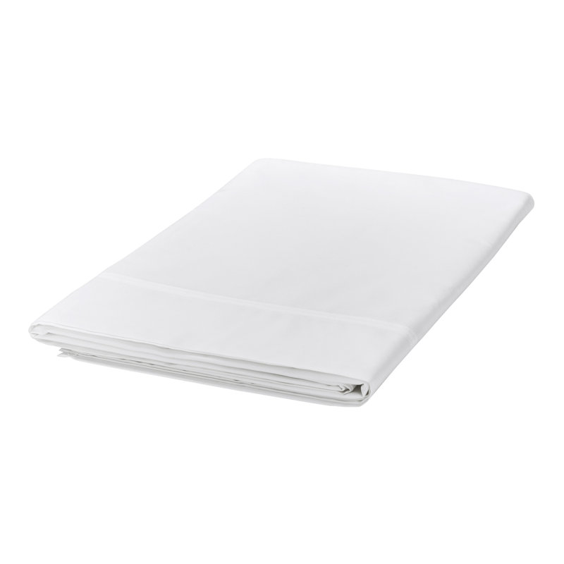 300 Thread Count Egyptian Quality Cotton Flat Sheet, Double (4'6), White