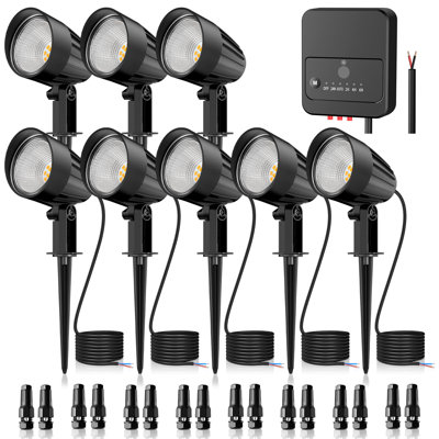 Low Voltage Led Landscape Spotlight, 12w 2700k Ip66 Waterproof Spot Lights (set Of 8)