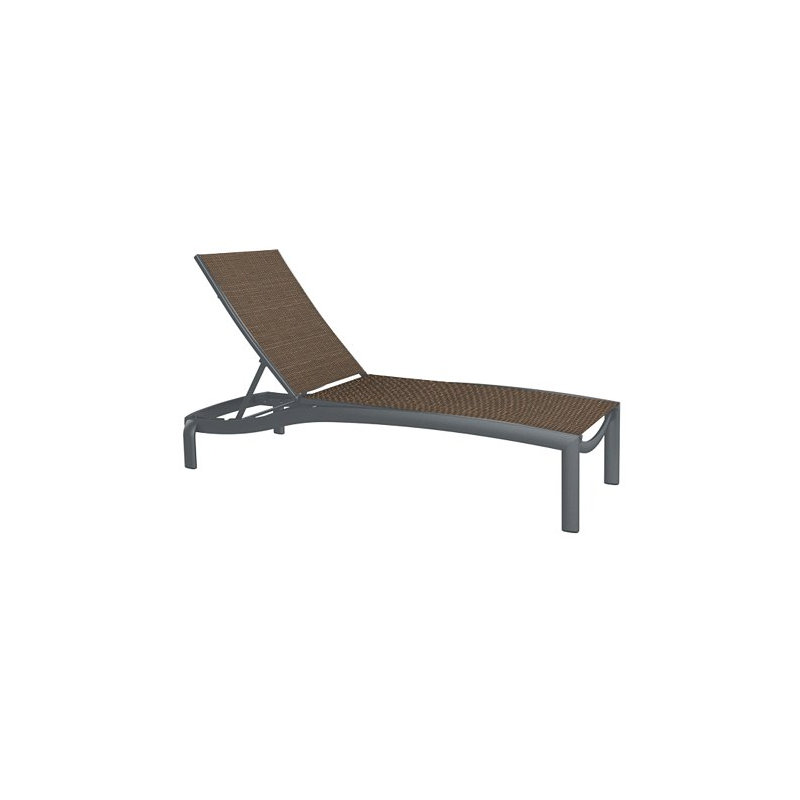 Chaise longue simple 78,5 po Kor, Mia II, Graphite