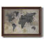 «Shufelt Modeled World Map», impression encadrée sur toile-532238843
