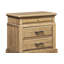 Table de chevet 2 tiroirs avec plateau - finition caramel
