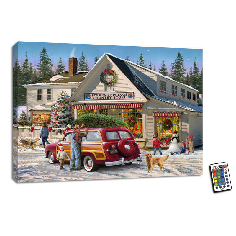 Imprimé à DEL de couleur changeante 18 x 24 entièrement coloré Christmas Store