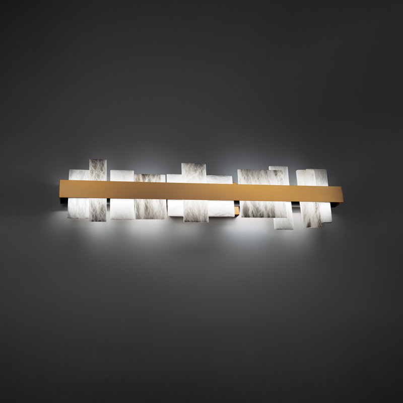 Acropolis 1 - Light LED Vanity Light, Aged Brass