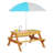 Wooden Kids Picnic Table, Table With Umbrella