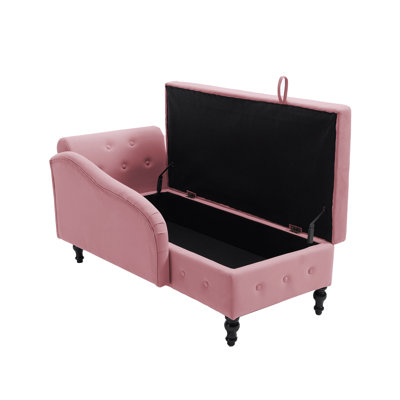 Eastham 58"L Velvet Storage Chaise Lounge