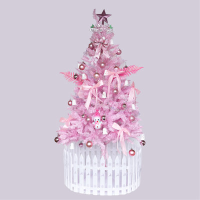 Arbre de Noël rose