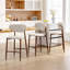 Tabouret de comptoir moderne rembourré avec dossier et structure en métal massif (ensemble de 2)-43407562-42689844