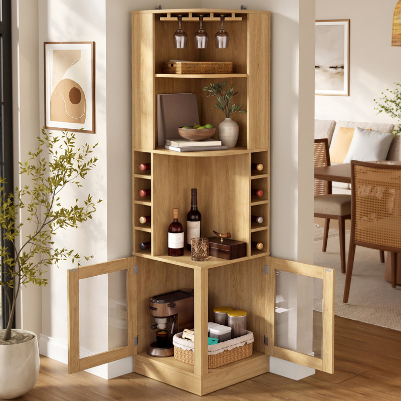 Meuble-bar de coin de style ferme, Walnut