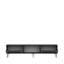 Meuble télé moderne, anthracite et argent, 59,1 po x 17,6 po x 11,6 po | 100% panneau de particules enduit de mélamine, épaisseur: 0,7 pouce | Conception murale, élégante et fonctionnelle pour les salons et les espaces de divertissement-1464427708-1461931464