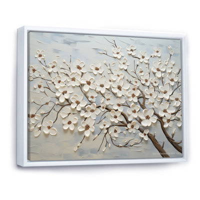 Dogwood Serenity Magical Tree I - Flower Field, reproduction d'art sur toile encadrée