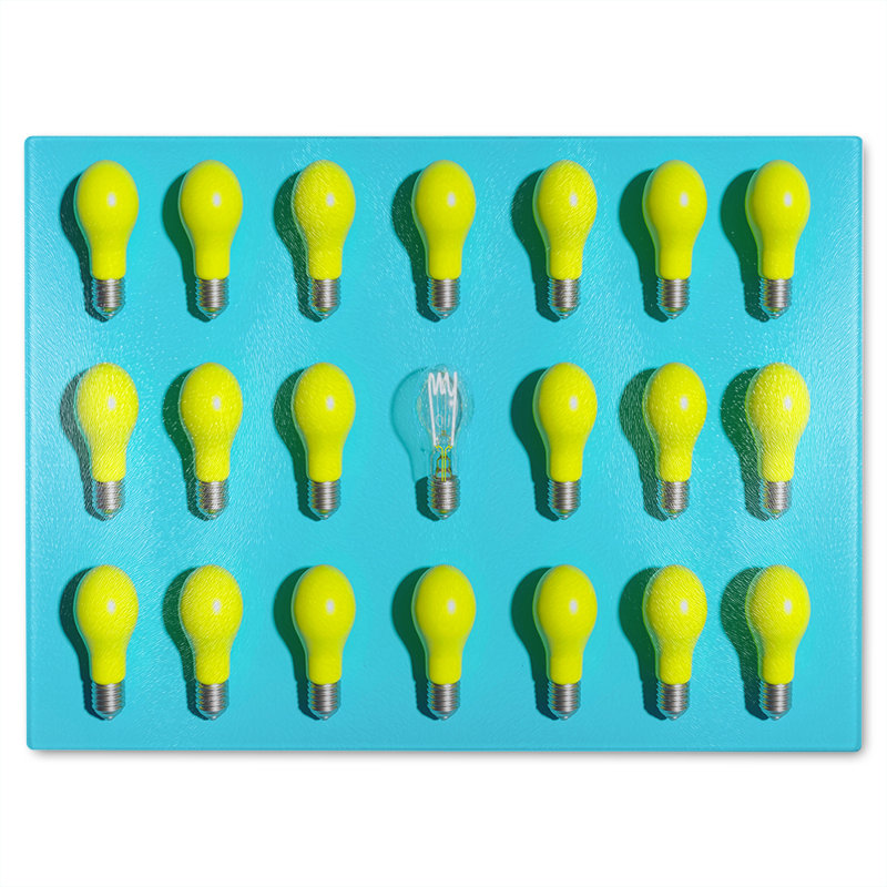 Bulbs Glass Chopping Board
