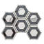 Carreau en porcelaine aspect marbre Stately Geo Hex 9 "x 11"