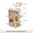 45.4" Wooden Luxury Multi-Level Cat Tree