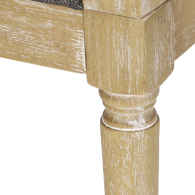 Chaise d'appoint en bois d'hévéa gris anthracite