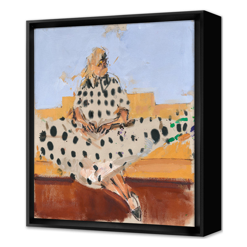 Polka Dot Print by Ngo, PC, 21'' H x 18'' W, Black Single Picture Framed