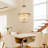 Modern 4-Light Boho Empire Wood Chandelier