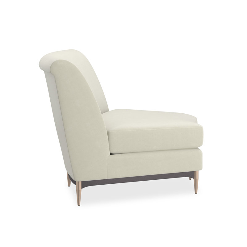 Three's Company Chair, Ivory Velvet