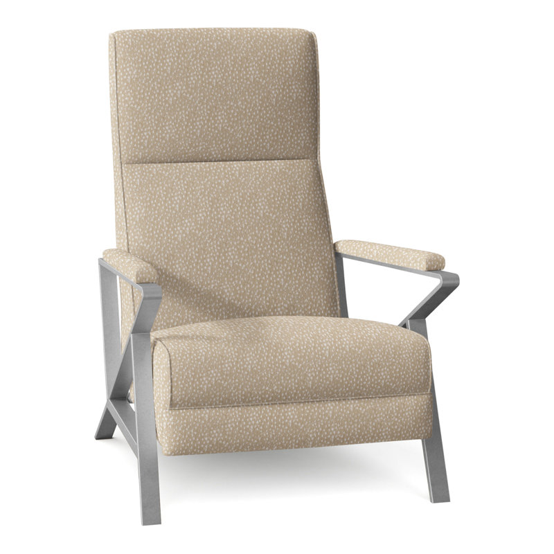 Infinity 28.25" Wide Manual Standard Recliner, Brushed Nickel, Perigold Scardino Alabaster