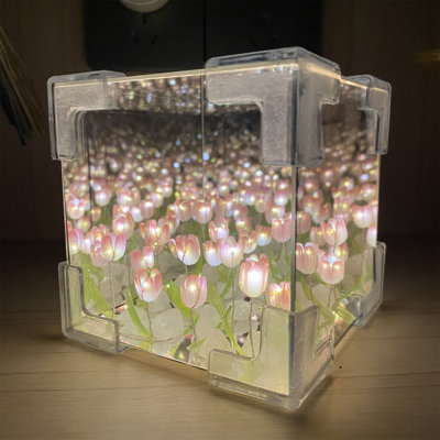 Diy Three-dimensional  Night Light Sea Of Flowers Package To Send Girlfriend Girlfriend Gift Need To Be Manually Made Non-finished Products
