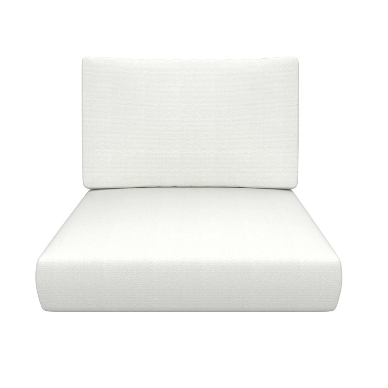 Amala Sunbrella® Outdoor Seat/Back Cushion, Sunbrella® Canvas White