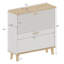 Armoire décorative, armoire à chaussures, étagère à chaussures étroite, armoire à chaussures avec 2 tiroirs rabattables