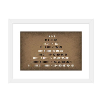 Multiplication Palindromes - impression d'art textuel