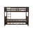 Full Over Full Solid Wood Bunk Bed With Trundle&Ladder, Convertible to 2 Full Size Beds-1180715795