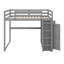 Lit mezzanine double avec tablettes et DEL-633074854
