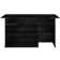 84" Dry Bar Black With Four Backless Barstools