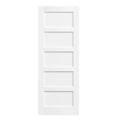5 Lite Solid Manufacture Wood Standard Interior Pantry Door Without Hardware