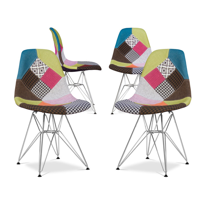 Modholic Eiffel Chair With Steel Legs, Multi