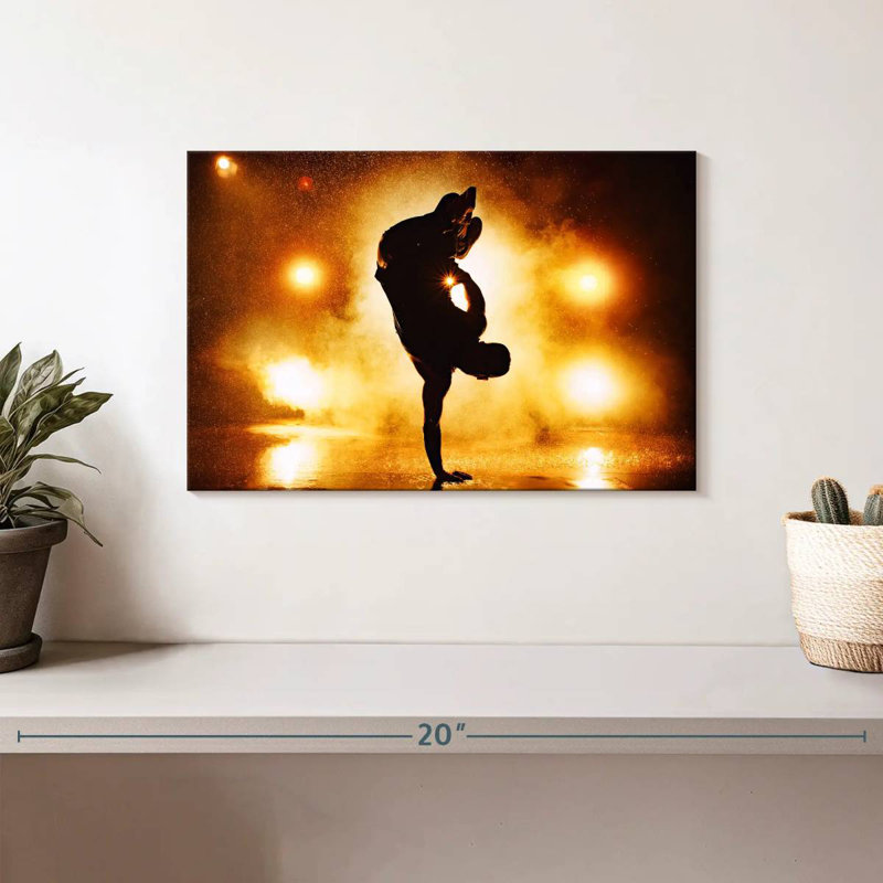 Enn Breakdancer Silhouette, 8" H x 12" W