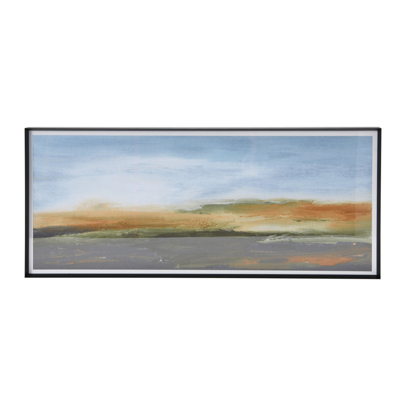 Aquarelle abstraite dans un cadre en métal