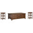 Liz Lift Top Storage Cocktail Table With 2 Accent End Table