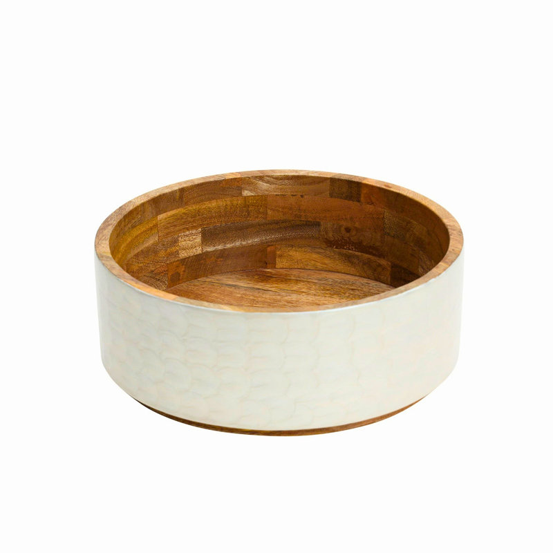 Capri White Salad Bowl