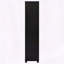 Black 3-Shelf Media Tower with Cabinet
