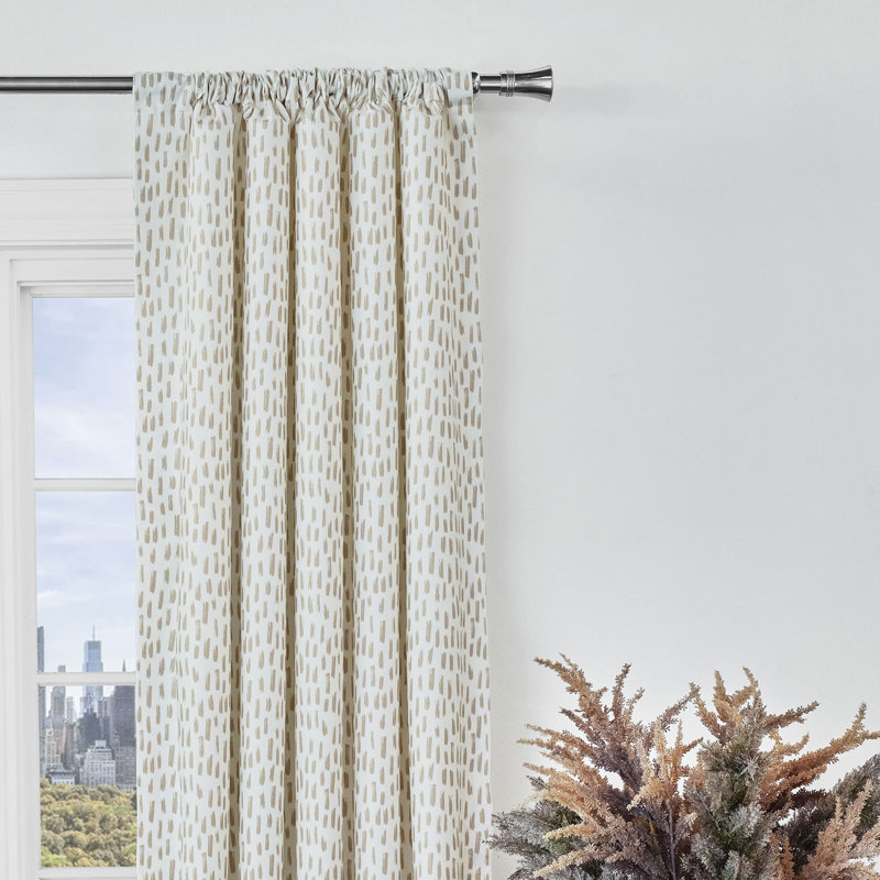 Evelina Brushstroke Curtain Panel, 48" W x 96" L