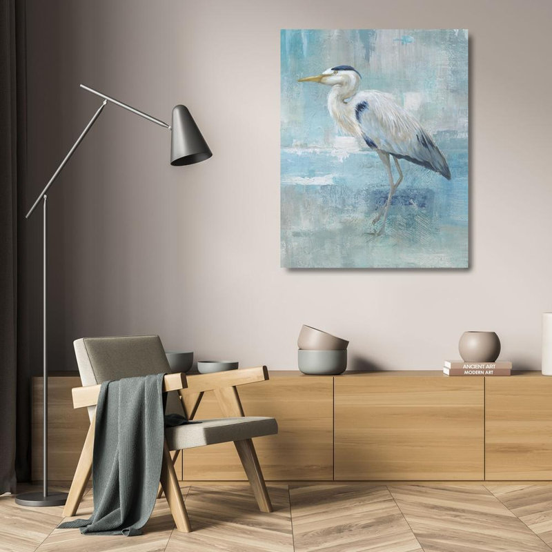 Art sur toile tendue avec la galerie Rosecliff Heights Nan, Blue Heron II, H 24 po x l 20 po
