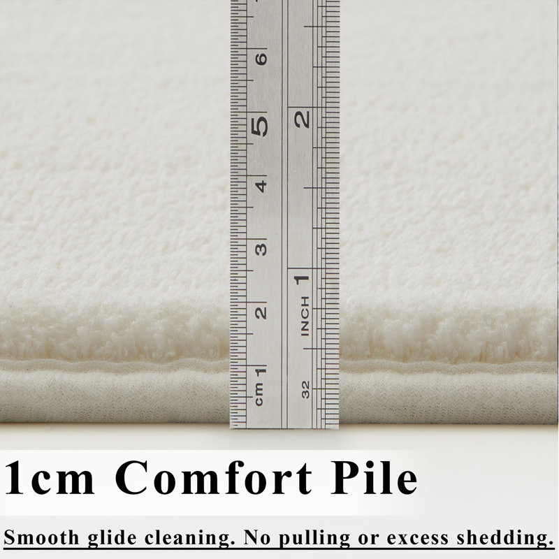 Soft Touch Fluffy Area Rug for Living Room & Bedroom, Cream, 60 cm x 120 cm