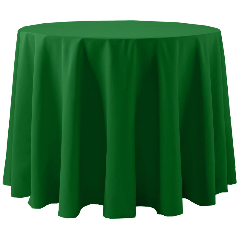 Ultimate Textile -2 Pack- Cotton-Feel 102-Inch Round Fine Dining Tablecloth, Ivory Cream, 108" x 108", Kelly, 5